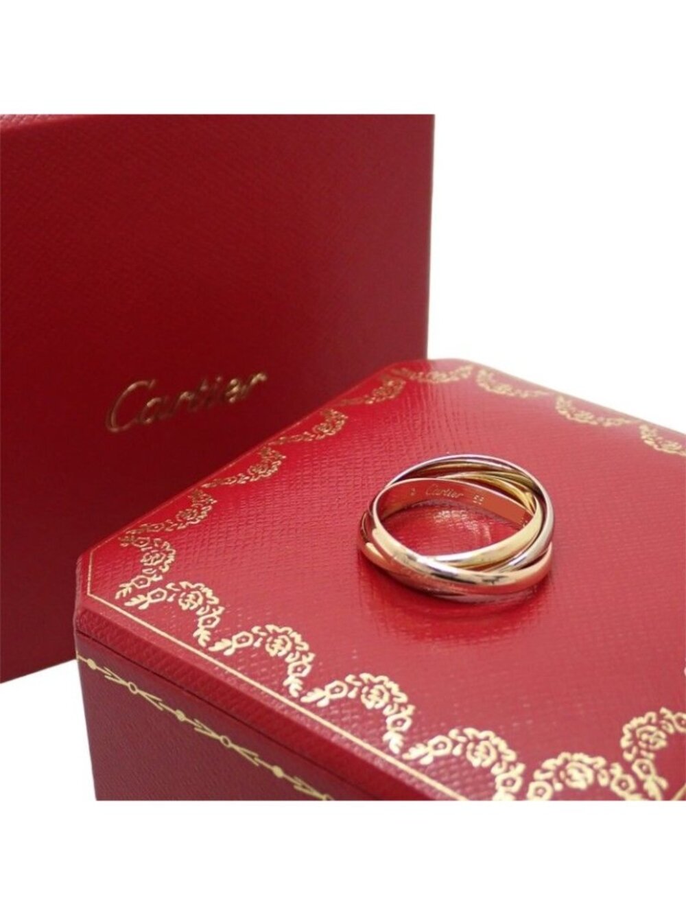 Cartier Trinity Small Ring 18k Yellow Gold 18k Pink 18k White Stamp